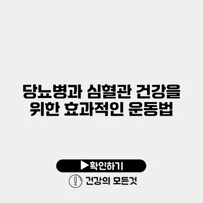 당뇨병과 심혈관 건강을 위한 효과적인 운동법