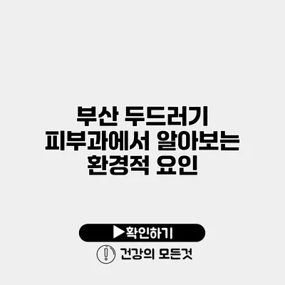 부산 두드러기 피부과에서 알아보는 환경적 요인