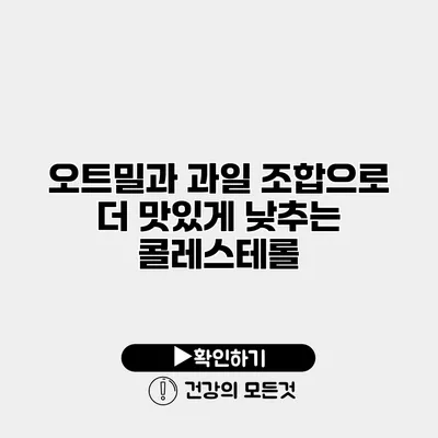 오트밀과 과일 조합으로 더 맛있게 낮추는 콜레스테롤