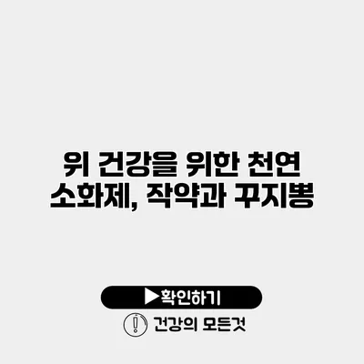 위 건강을 위한 천연 소화제, 작약과 꾸지뽕