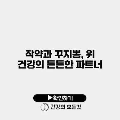 작약과 꾸지뽕, 위 건강의 든든한 파트너