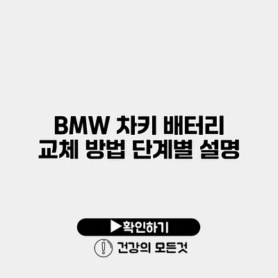 BMW 차키 배터리 교체 방법 단계별 설명