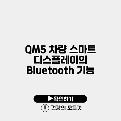 QM5 차량 스마트 디스플레이의 Bluetooth 기능