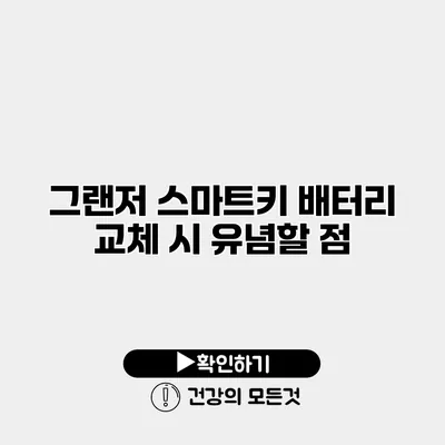그랜저 스마트키 배터리 교체 시 유념할 점