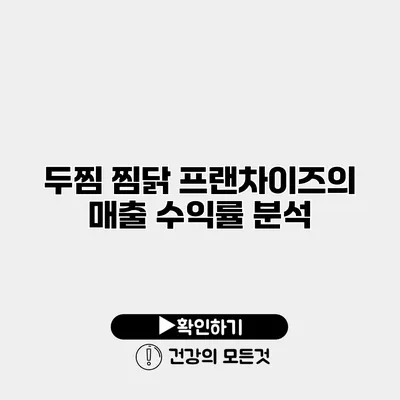 두찜 찜닭 프랜차이즈의 매출 수익률 분석