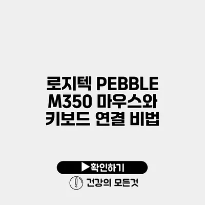 로지텍 PEBBLE M350 마우스와 키보드 연결 비법