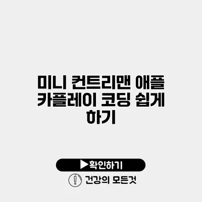 미니 컨트리맨 애플 카플레이 코딩 쉽게 하기