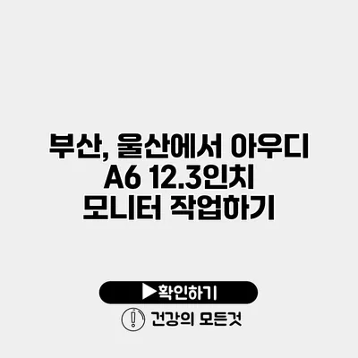 부산, 울산에서 아우디 A6 12.3인치 모니터 작업하기