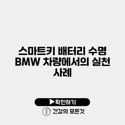 스마트키 배터리 수명 BMW 차량에서의 실천 사례