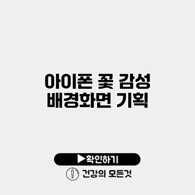 아이폰 꽃 감성 배경화면 기획