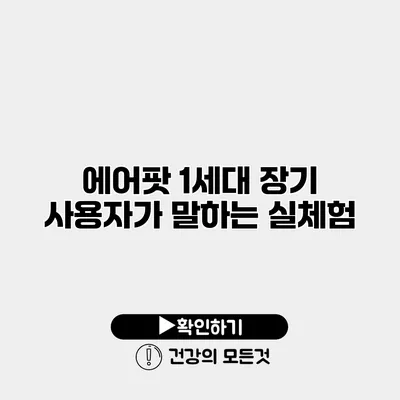 에어팟 1세대 장기 사용자가 말하는 실체험