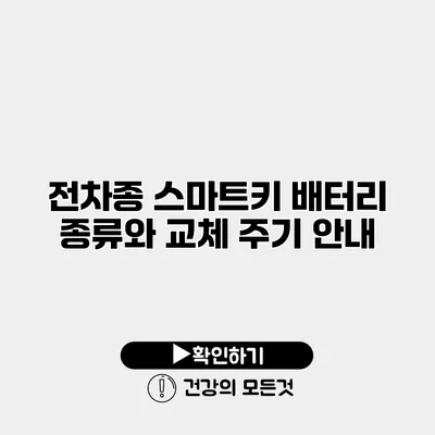 전차종 스마트키 배터리 종류와 교체 주기 안내