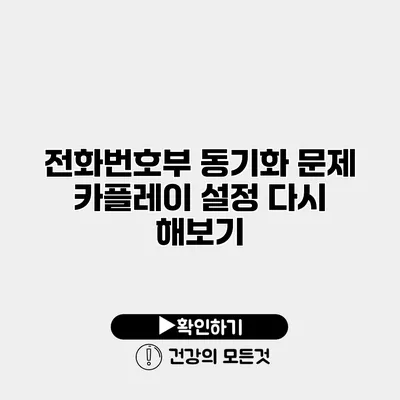 전화번호부 동기화 문제? 카플레이 설정 다시 해보기