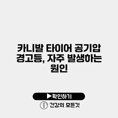 카니발 타이어 공기압 경고등, 자주 발생하는 원인
