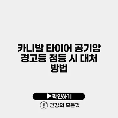 카니발 타이어 공기압 경고등 점등 시 대처 방법